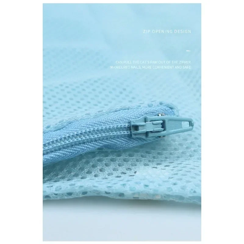 1Pc 고양이 목욕 및 미용 가방 - 조절 가능하고 통기성이 좋으며, 발톱 손질 및 약 복용에 이상적 애완동물 미용 애완용품