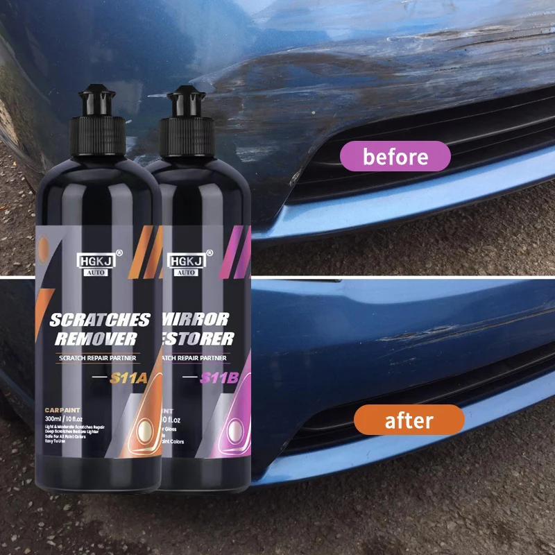 Kit Polissage Voiture - Pâte Efface-rayures Et Cire De Protection Céramique (2 Pièces)