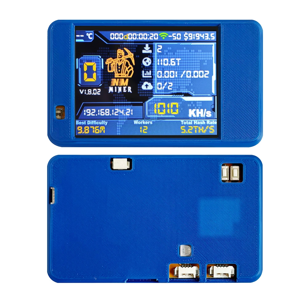 NMMiner Bitcoin BTC Crypto Solo Lottery Miner 1000/S 2.8インチカラーディスプ Bitcoin  NerdMiner V2NMMiner