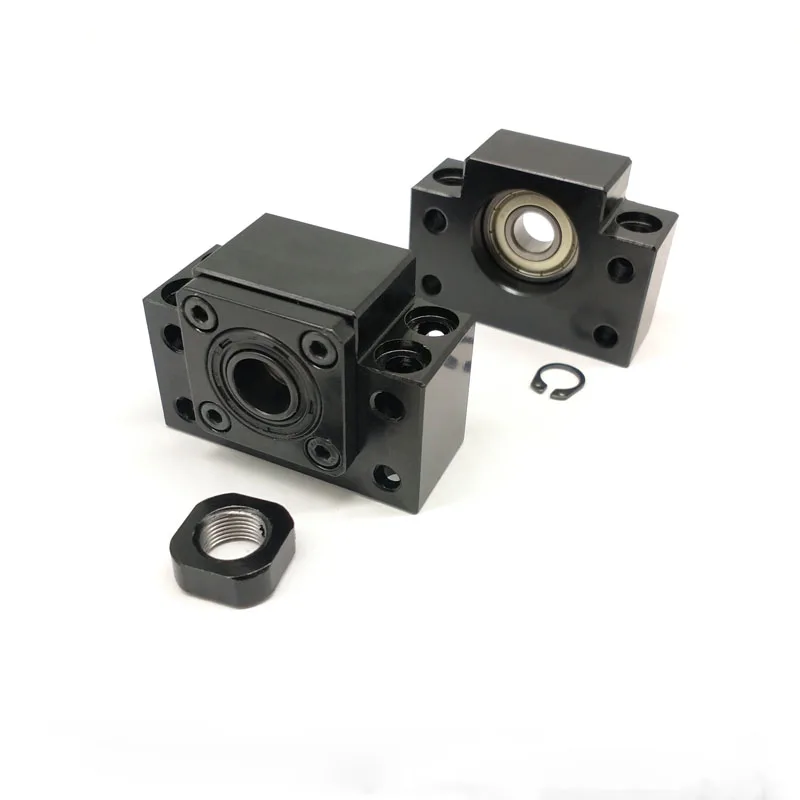2Sets Ballscrew End Supports: 2Pc BK12 + 2 BF12 1605 1604 Ballscrew End Support CNC Parts For SFU1605 SFU1604