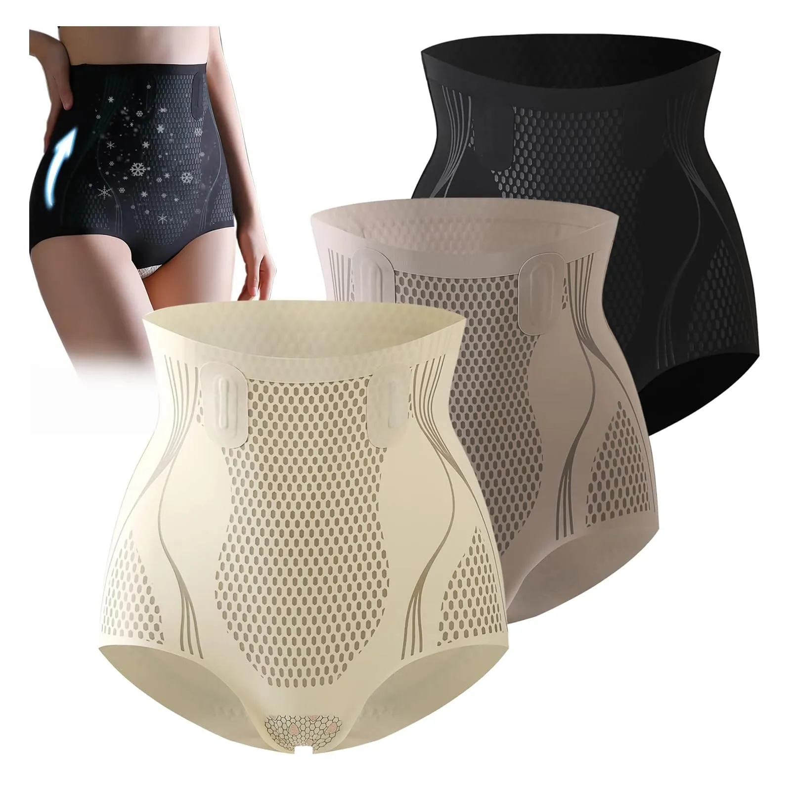 

New Version Ice Silk Ion Fiber R Epair Shaping Device Body Shaping Underwear Shapewear Butt Lifter Push Up Thigh Slimmer Underwe