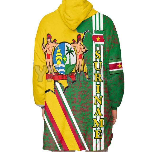 Suriname Strong Style Oodie Blanket Hoodie 3D Printed Winter Hoodie Women  for Men Kids Winter Warm Plush Pajamas - AliExpress