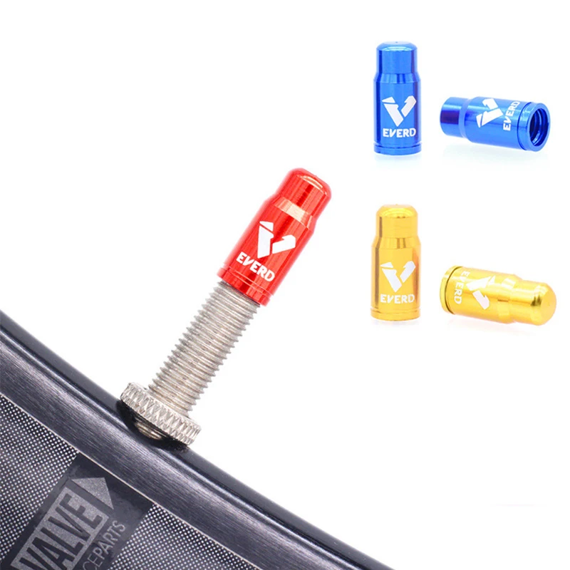 Bicycle Valve Cap Bicycle Valve Accessories 2 Valve Cap Set Road Bicycle Valve Nut With Washer Presta Tire Fixed Nut Cycling Protection