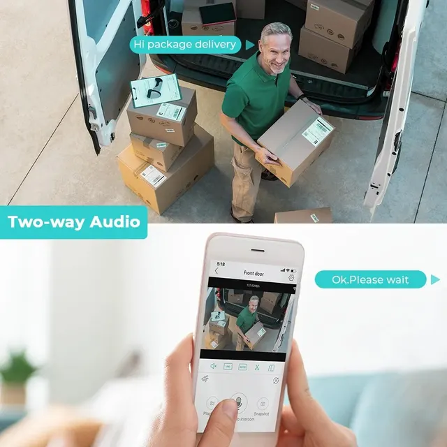 놀라운 선명도와 지능적인 기능으로 집과 재산을 보호하는 최첨단 카메라