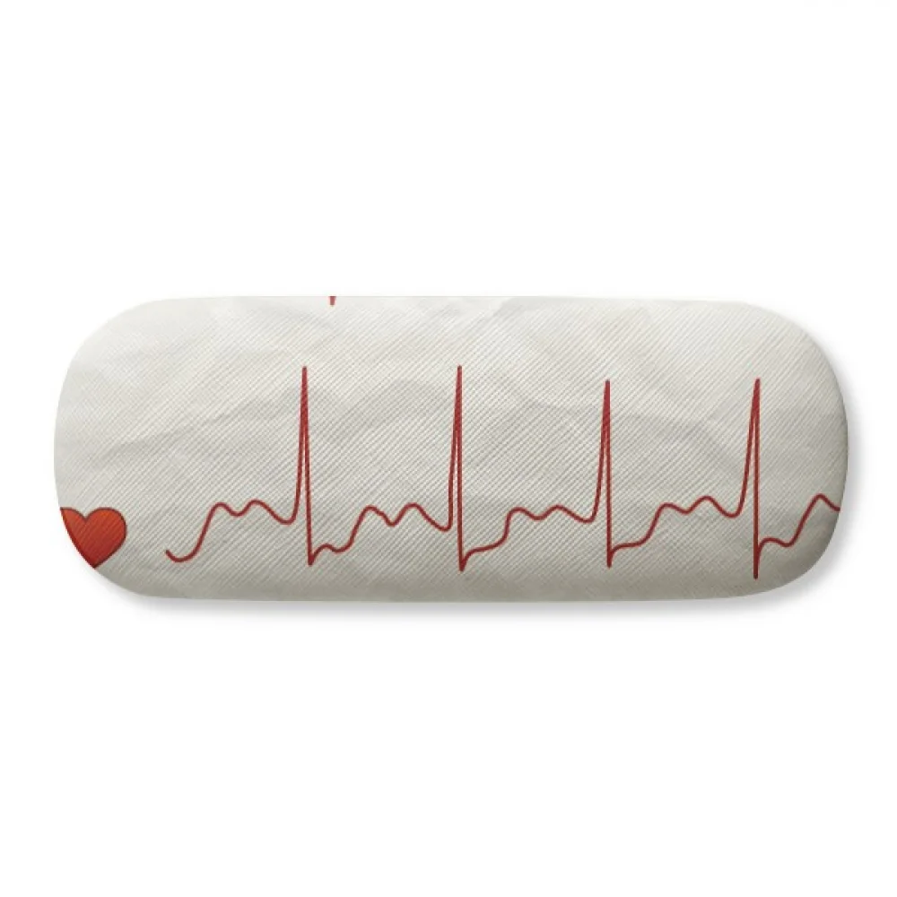 

Electrocardiogram Heart Design Glasses Case Eyeglasses Hard Shell Storage Spectacle Box