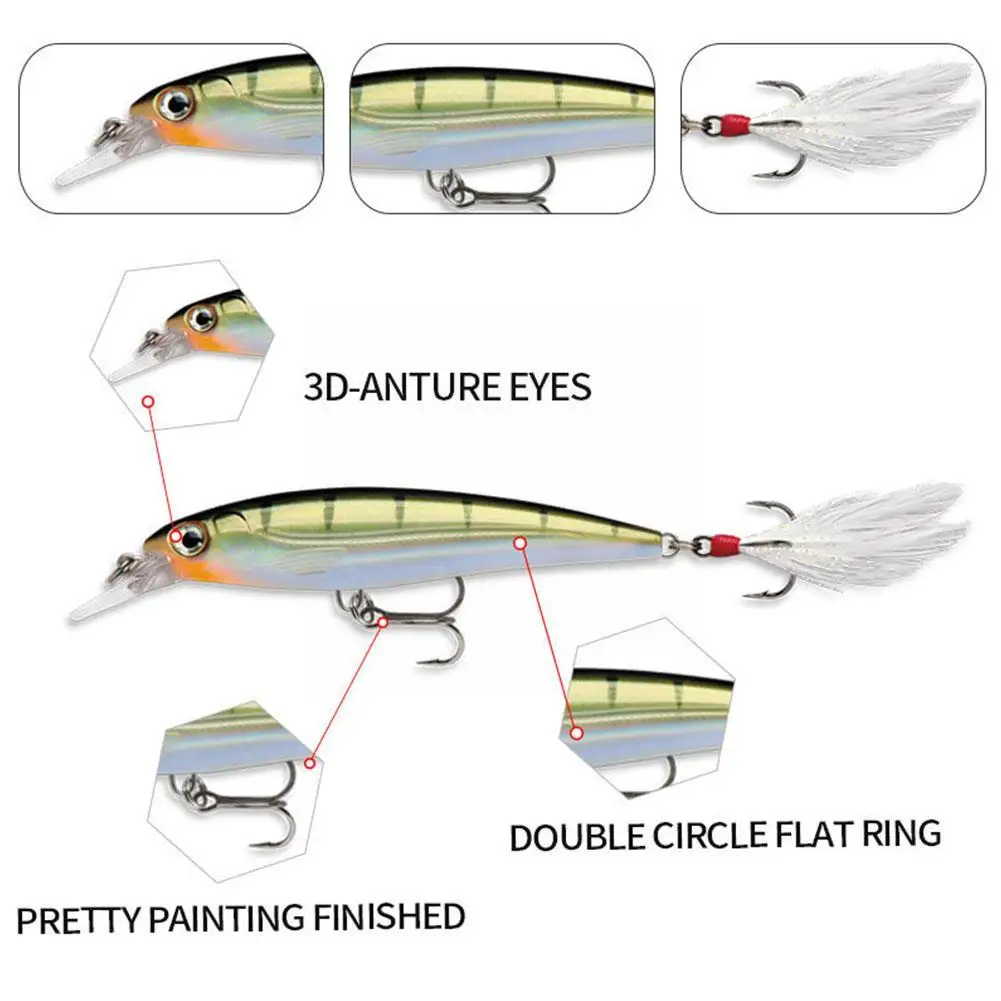 Mini Floating Minnow Wobblers Fishing Lures 9.5cm 13g Bass Plastic Tackle Jerkbait Trout Crankbait Hard Fishing Bait Artific