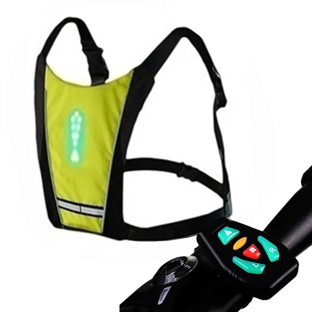 Led Wireless Cycling Vest 30led Mtb Bike Turn Signal Light Safety Vest