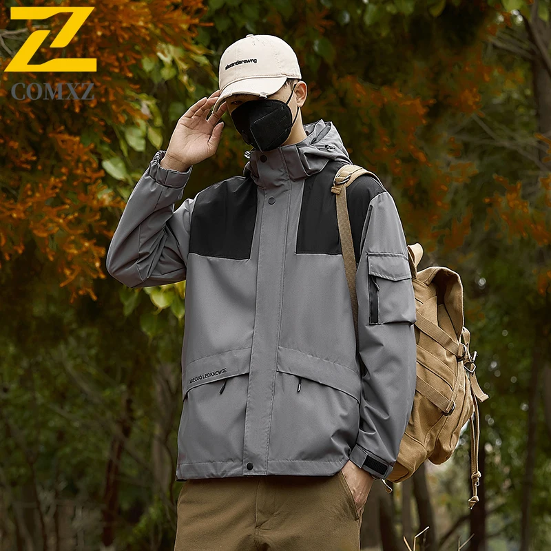 EiAO Windbreaker Couple's Waterproof Men Women Outdoor Windproof Raincoat Hiking Camping Fishing Sporty Casual Coat Unisex 2025