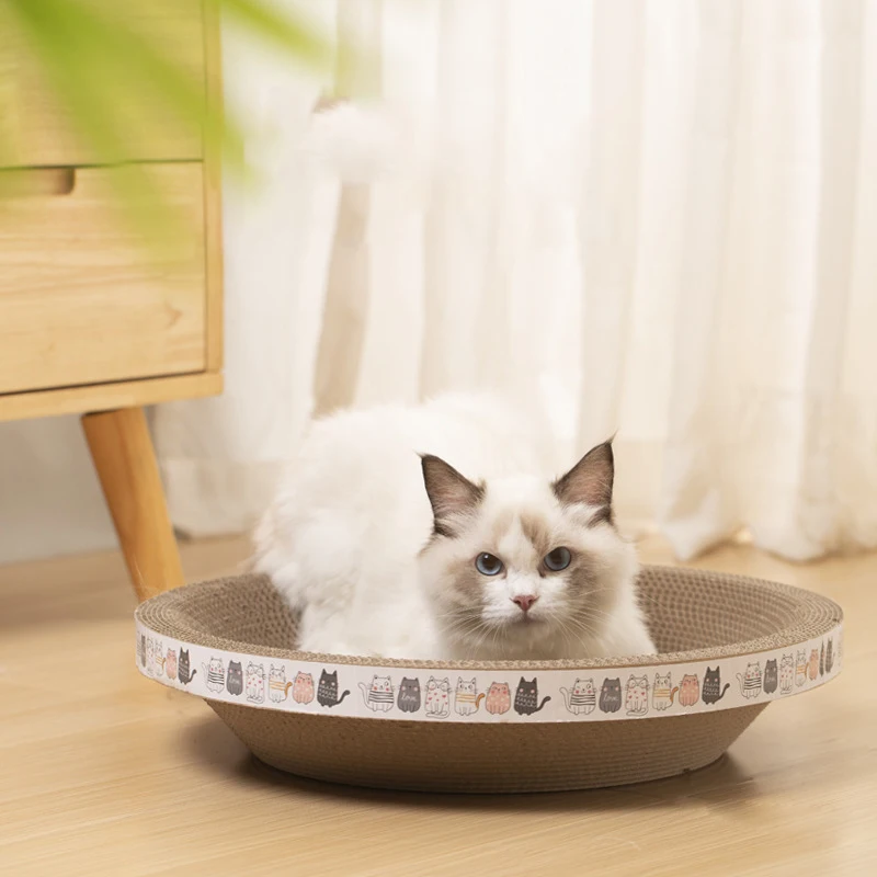 Title 5, Corrugated Cat Scratcher Cat Scrapers Round Ova...