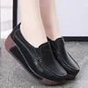 2024 Casual Breathable Genuine Leather Cowhide 6cm Wedges Platform Shoes For Women Chaussure Femme Ladies Trainers Zapatos Mujer 5