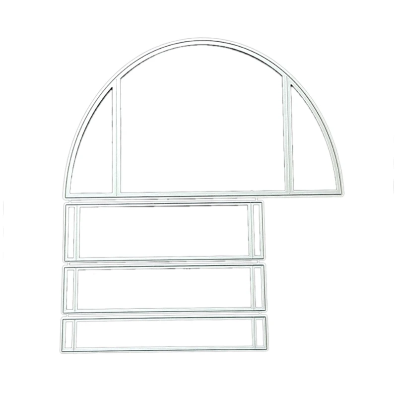 

Полукруг металлический трафарет Скрапбукинг трафарет высечки карты тиснение DIY фотоальбом шаблон формы украшения ремесло