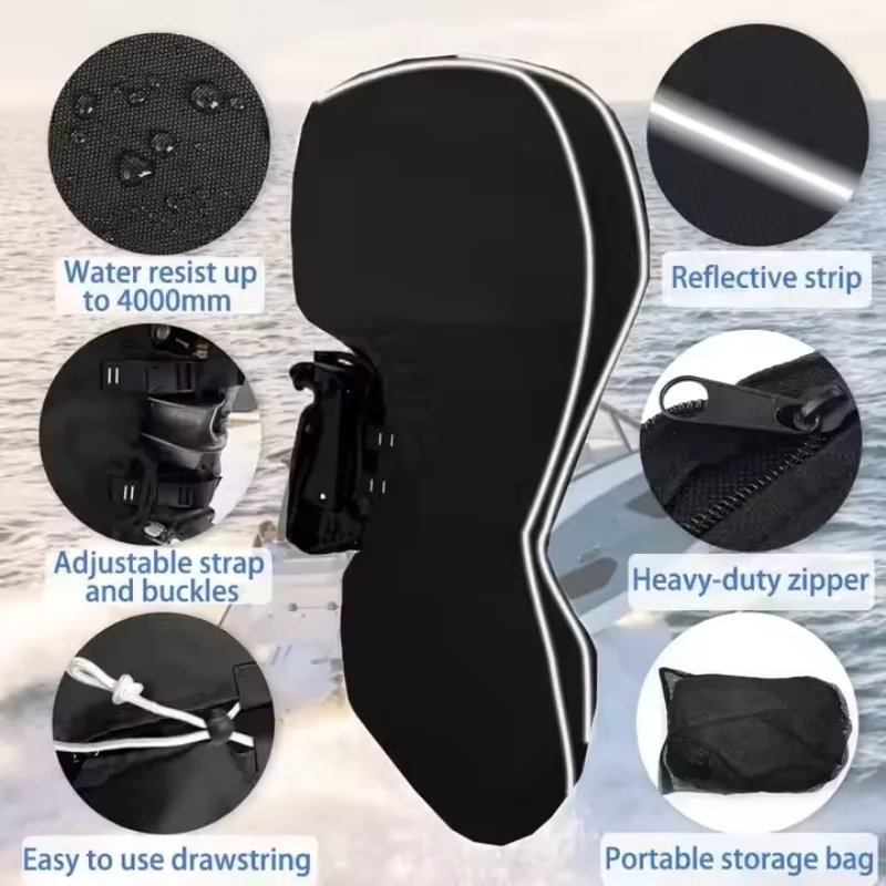 Full Boat Motor Cover Waterproof Covers100-150HP Motor Outboard Engine Covers