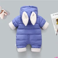 Autumn Baby Boy Winter clothing Overall for Children Infant Thicken kid Clothes Hooded mantle coat Girl snowsuit Jumpsuit Romper 5