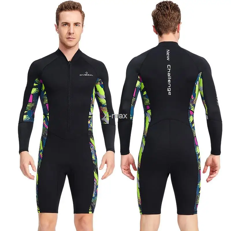 

Men Women 1.5mm Neoprene Wetsuit Surf Suit Short Sleeve Swimwear Kitesurf Scuba Diving Suit Spearfishing Swimsuits Rash Guards