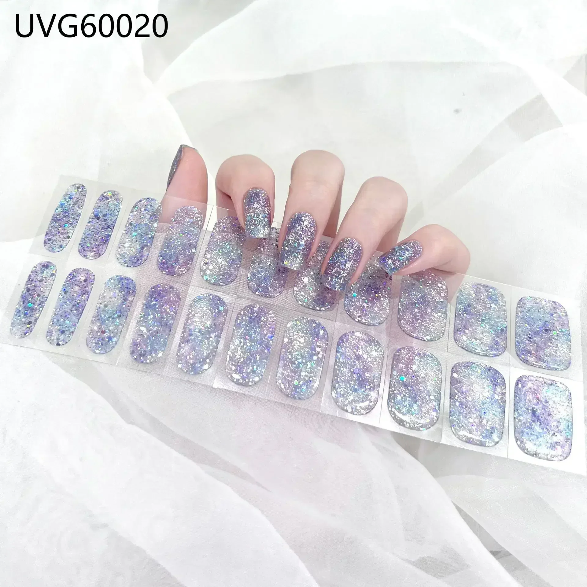 Premium Semi-Cured Nail Wraps Set - Waterproof, Long-Lasting Gel Nail Stickers
