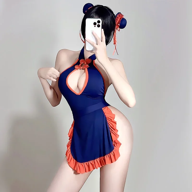 

Sexy Cosplay Costumes Women Japanese Anime Lingerie Temptation Erotic Roleplay Uniform Adult Sex Porn Outfits Bodysuit Apron Set