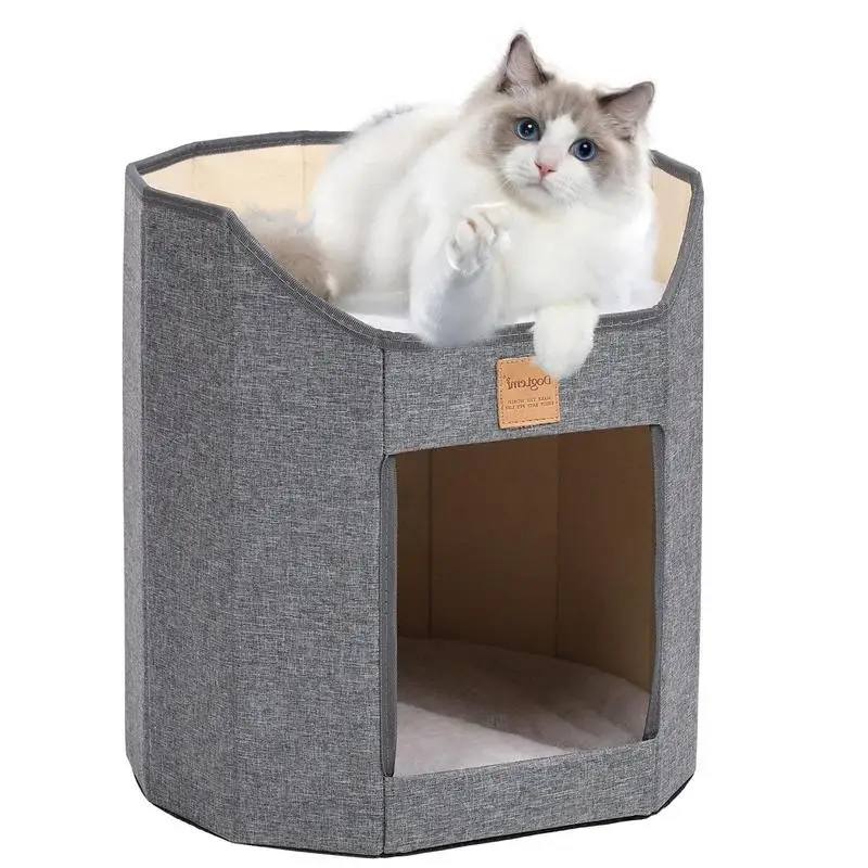 

Beds For Cats Foldable & Washable Pet Bed Cat House Cave Puppy Bed Portable Cat Beds With Slip-Resistant Bottom For Small Medium