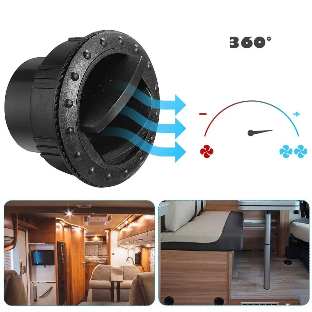 

Universal 60mm 2.36 Inch Round A/C Air Outlet Vent for RV Bus Boat Yacht J2L2