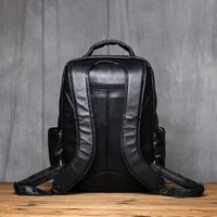 NZPJ Genuine Leather Men Backpack Fashionable Top Layer Cowhide Backpack Large Capacity Computer Bag Suitable For 16 Inch Laptop 2