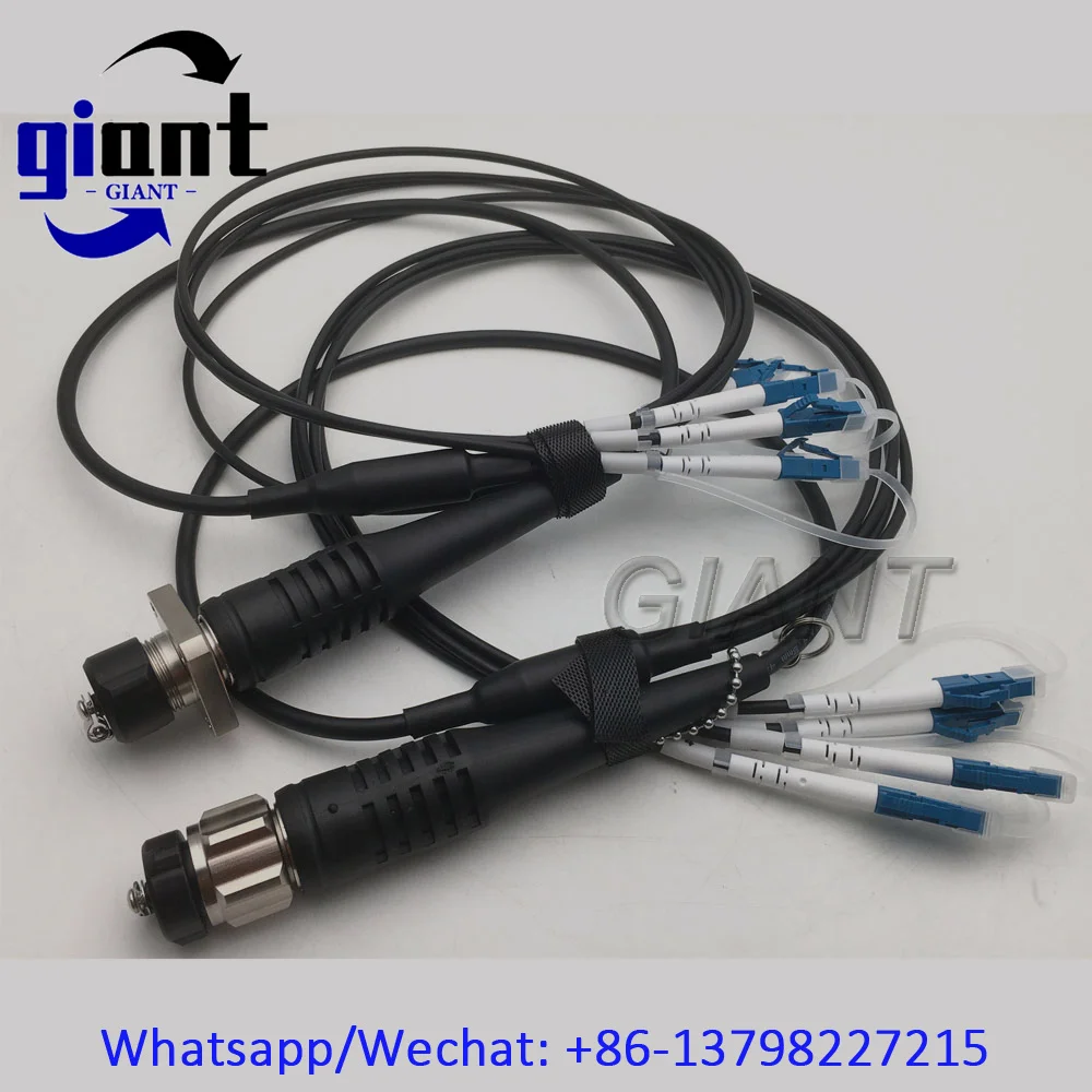 SM,4섬유,G657A1,4.5mm,1M,ODC 사각형(암) 원형(수) - LC/FC TPU 4C 기갑 광섬유 패치 코드 케이블 커넥터
