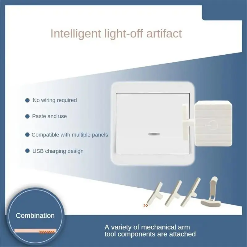 Controle Remoto Light Off Robot Balanço do Braço Interruptor Pressione o Botão Pressionando Clique Bot Push Criativo