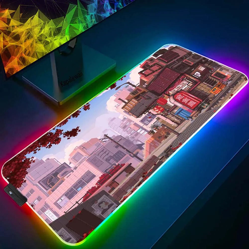 

Computer Mouse Pad Mousemat Pixel LED Large Mouse Mat Gaming Mousepads RGB Big Keyboard Mat Laptop Mat Rubber Mousepad 400x900mm