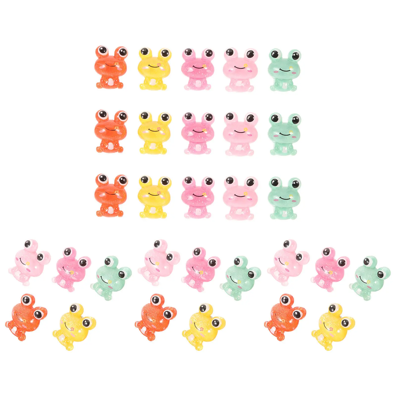30Pcs 개구리 모양의 푸시 핀 캔디 컬러 수지 압정 지리 수업을위한 소형 편리한 다기능 핀 미술 공예
