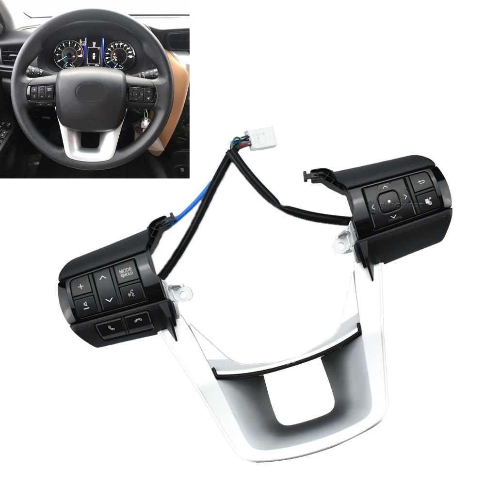 

Audio Mode Control Switch Multifunctional Steering Wheel 84250-0K320 For Toyota Hilux Revo Rocco Fortuner 2015-2020