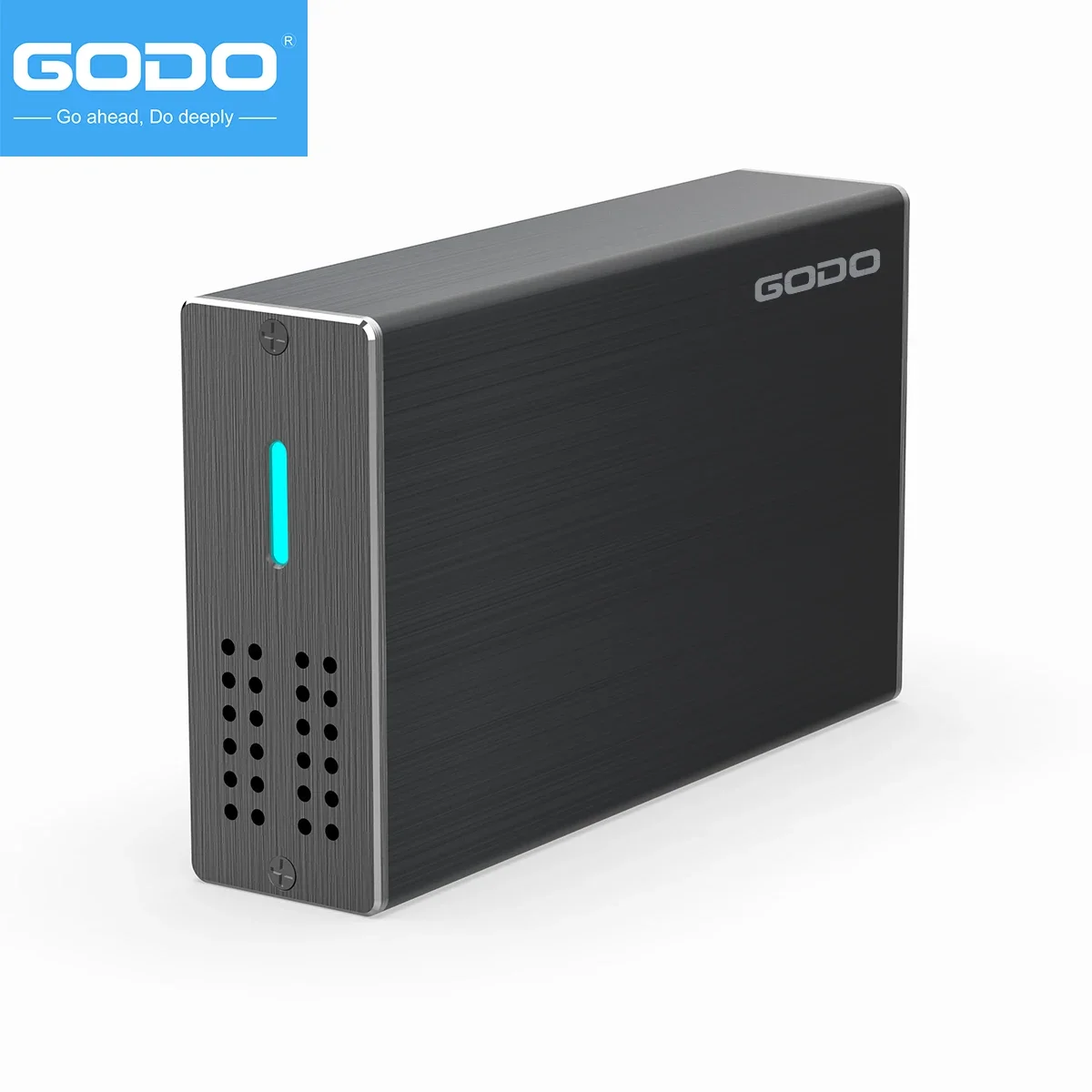 GODO Dual-Bay 2.5-Inch External Hard Drive Enclosure with RAID and Type-C Connectivity