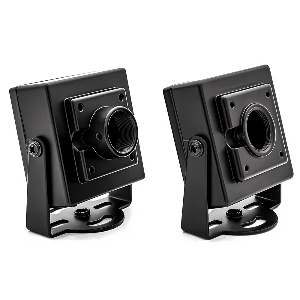 Alloggiamento in metallo mini per telecamera CCTV con attacco M12 e staffa per modulo scheda 32x32mm, per telecamere di sicurezza e sorveglianza industriale da interno - immagine 3