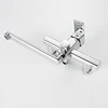 Bathroom Shower Faucet Bath Shower Mixer,25cm Long Spout Wall Mount Bathtub Faucet With Shower Spray Shower System 5