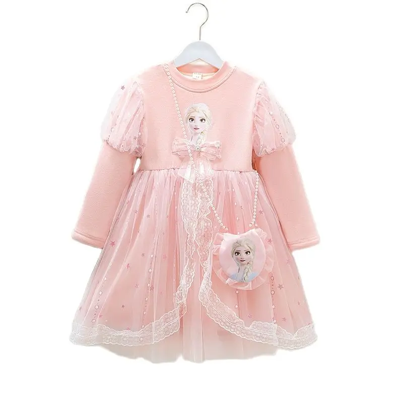

2023 New Autumn Girls' Dress Princess Long Sleeve Christmas Party Dress Children's Clothing 2-9Y