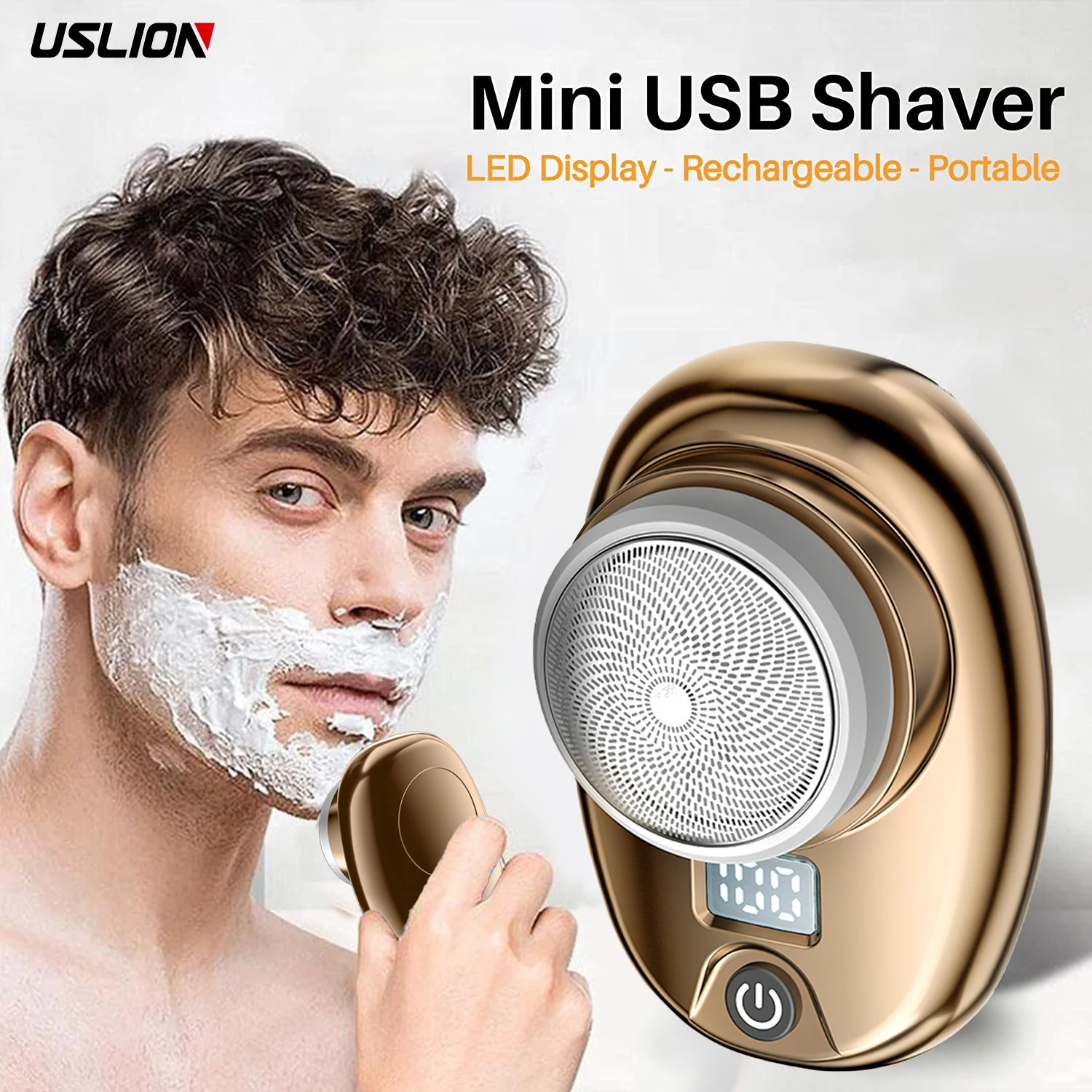 Men Electric Razor Automatic Shaver IPX7 Waterproof Dry Wet Shavers