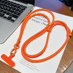Vibrant Adjustable Crossbody Phone Lanyard - Universal Candy Color Anti - Lost Strap (Orange)