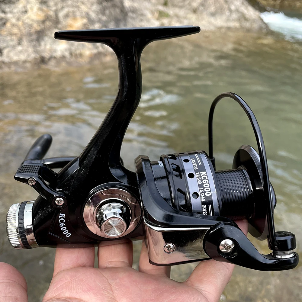 3000-6000 Double Brake Fishing Reels Super Strong Carp Feeder Spinning Wheel Saltwater Fishing Reel Left Right Interchangeable 2