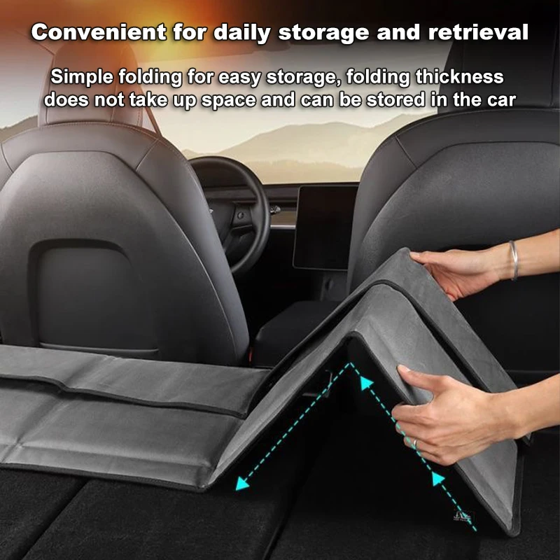 Universal Car Bed Camping Mattress Car Rear Seat Travel Bed Accessories Head Block Fill Gap Mattresses Honda/Tesla Model Y/3