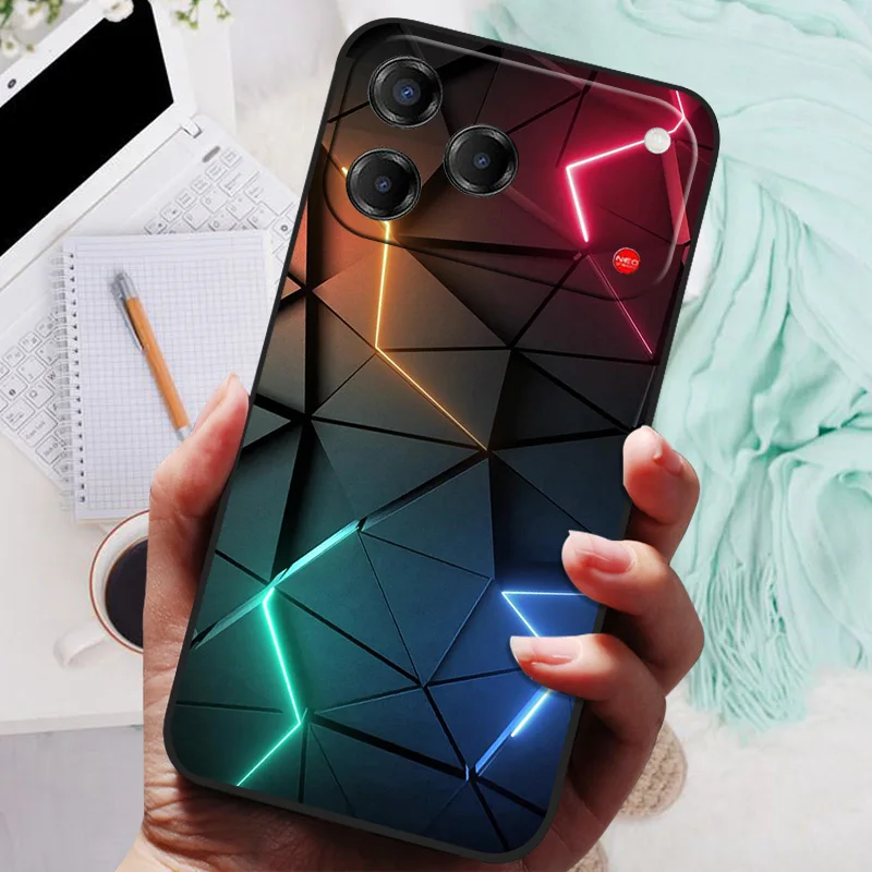 Cat Design Shockproof TPU Silicone Phone Case - Soft Protective Cover with Printing