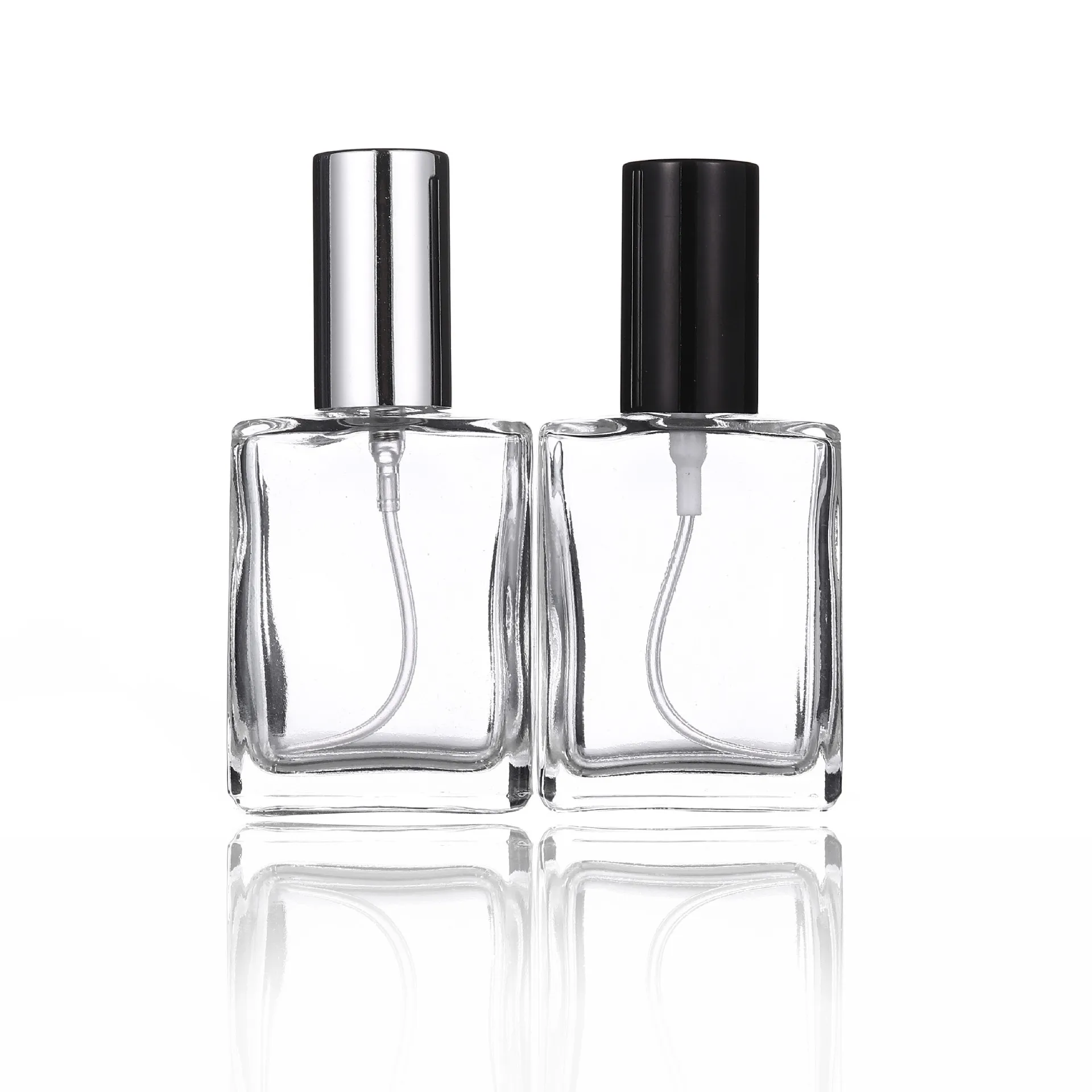 Wholesale 100PCS 15ml Refillable Empty Perfume Spray Bottle | Portable Square Transparent Glass Fine Mist Bottle 2