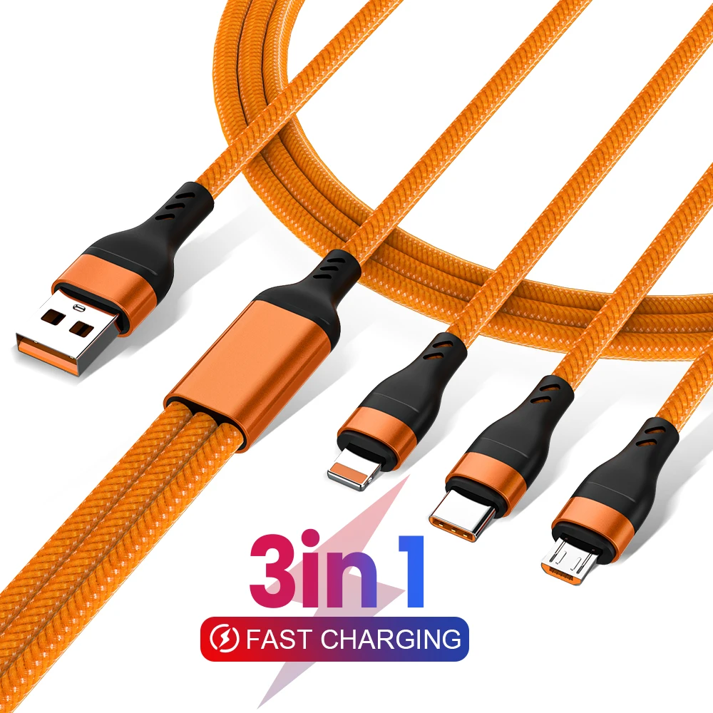 6a 3 In 1 Usb C Cable For Iphone 14 13 12 Pro 11 Xr Charger Cable 100w 6a 3 In 1 Usb C Cable For Iphone 14 13 12 Pro 11 Xr Charger Cable 100w