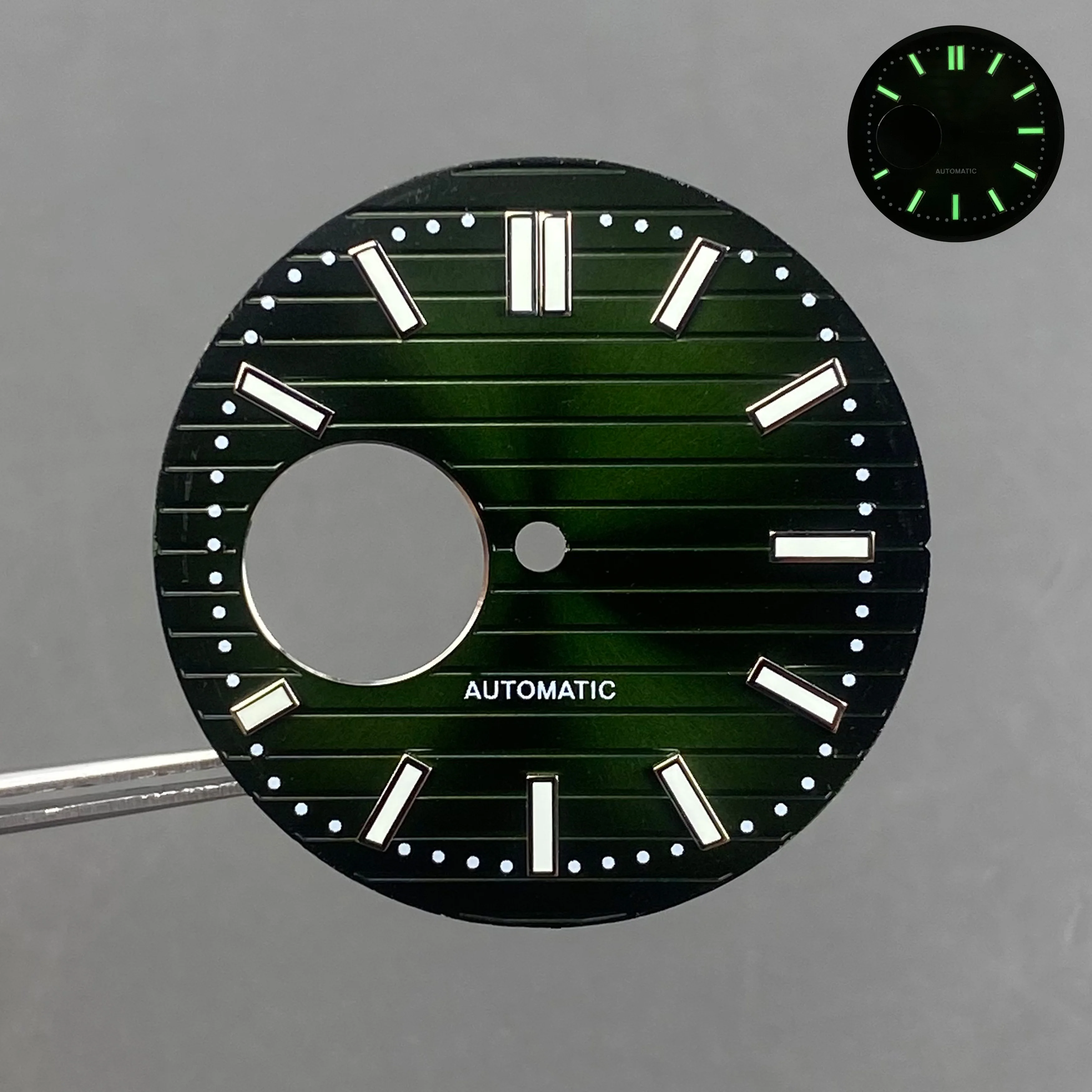 High-Quality Green Luminous Watch Dial - 30.5mm