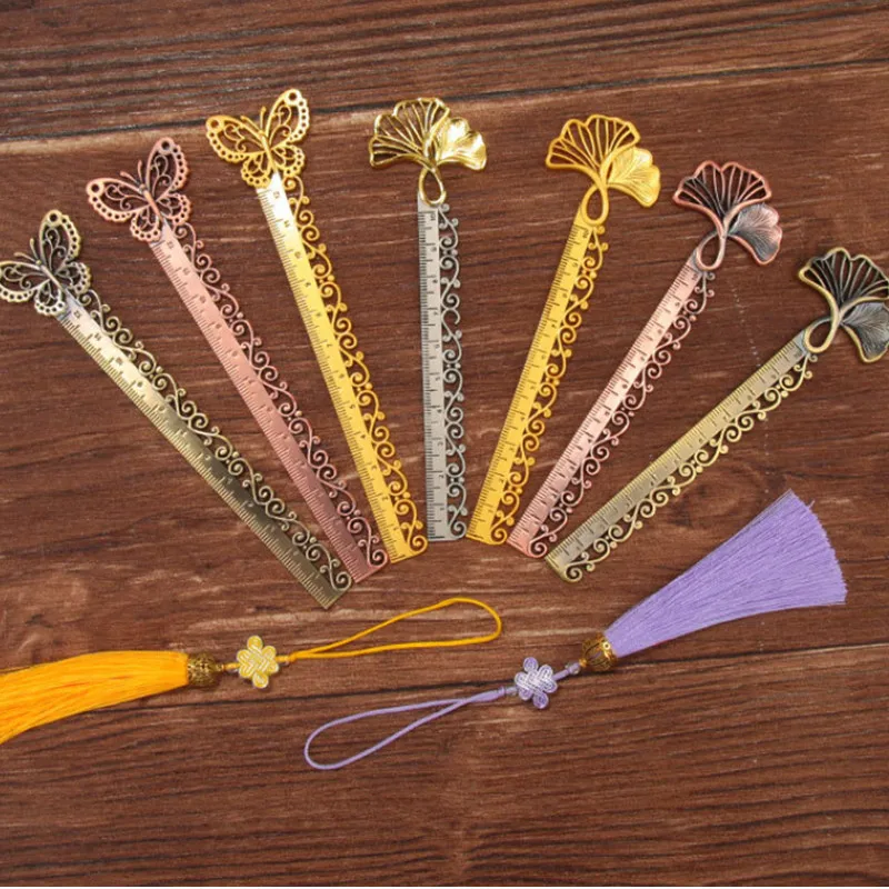 

1 шт., винтажная металлическая прямая Линейка