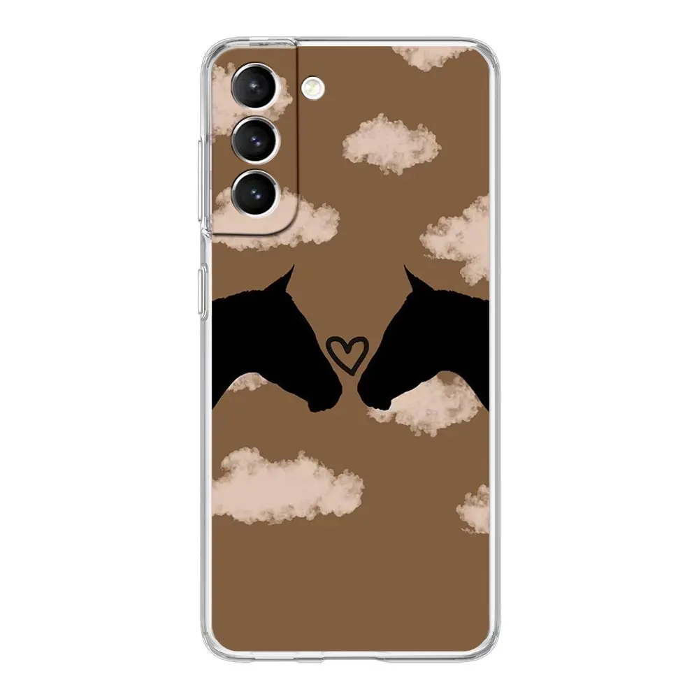Clear Silicone Animal Art Horse Phone Case - Soft and Stylish Protective Cover