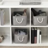 Storage Baskets for Shelves Collapsible Storage Bin Rectangular Organizer Bins with Handles Foldable Fabric Storage Box 4