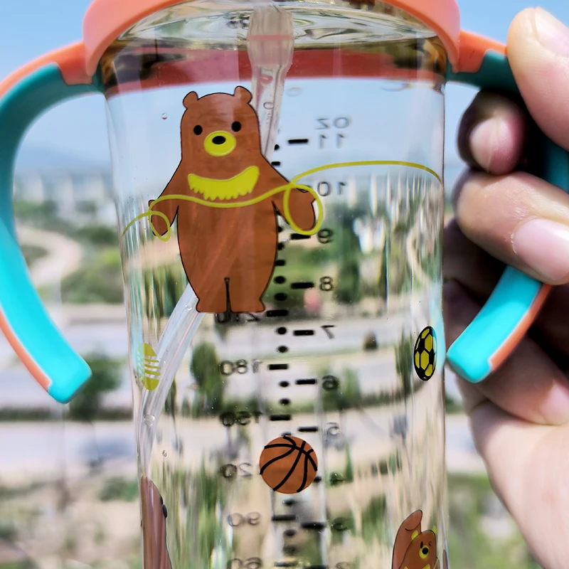 Korea Grosmimi PPSU Baby Bottle Drinking Straw Cup Anti-choke and Anti-drop Grosmimi Baby Bottle