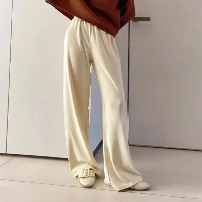 

2024 Spring Summer New Floor-length Wide-leg Pants Women Sports and Leisure Home Pants
