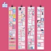 WAKAWAKA Showa Language Washi Tape Cute Character Deco Sticker Korean Decorative Masking Tape Scrapbooking Adhesive Tape 3