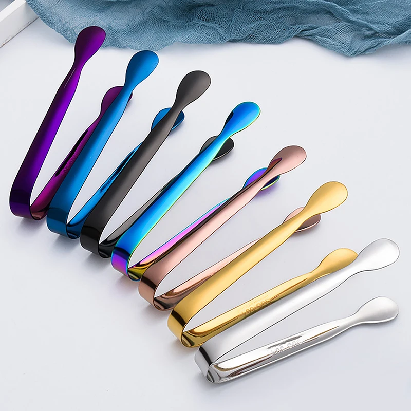 Stainless Steel Ice Cube Clip Ice Tong Bread Food BBQ Clip Barbecue Clamp Tool Bar Kitchen Accessories ice cube clip