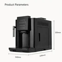 Full Automatic 19 Bar Coffee Maker Coffee Bean Grinder Milk Foam Espresso Coffee Machine Hot Water and Milk Froth 1200W 2