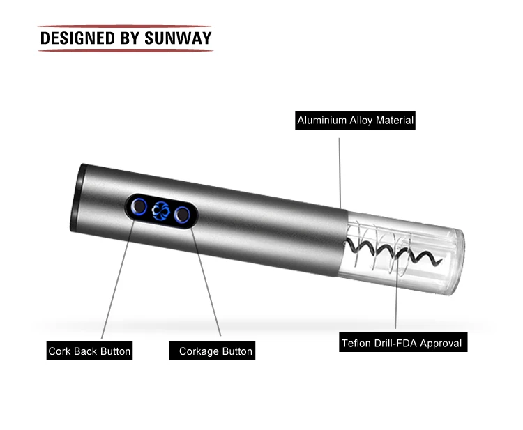 

SUNWAY The Unique Promotion Gift Of Electric Smart Window Opener 2019 Amaozn Bestseller Lever Wine Bottle Corkscrew For Kitchen