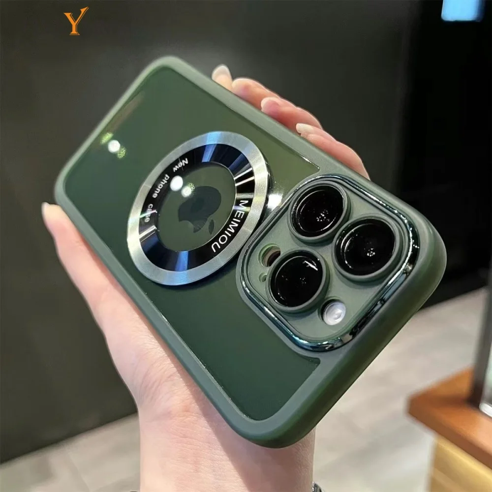 Luxury Shockproof Matte Phone Case with Transparent Bumper Cover